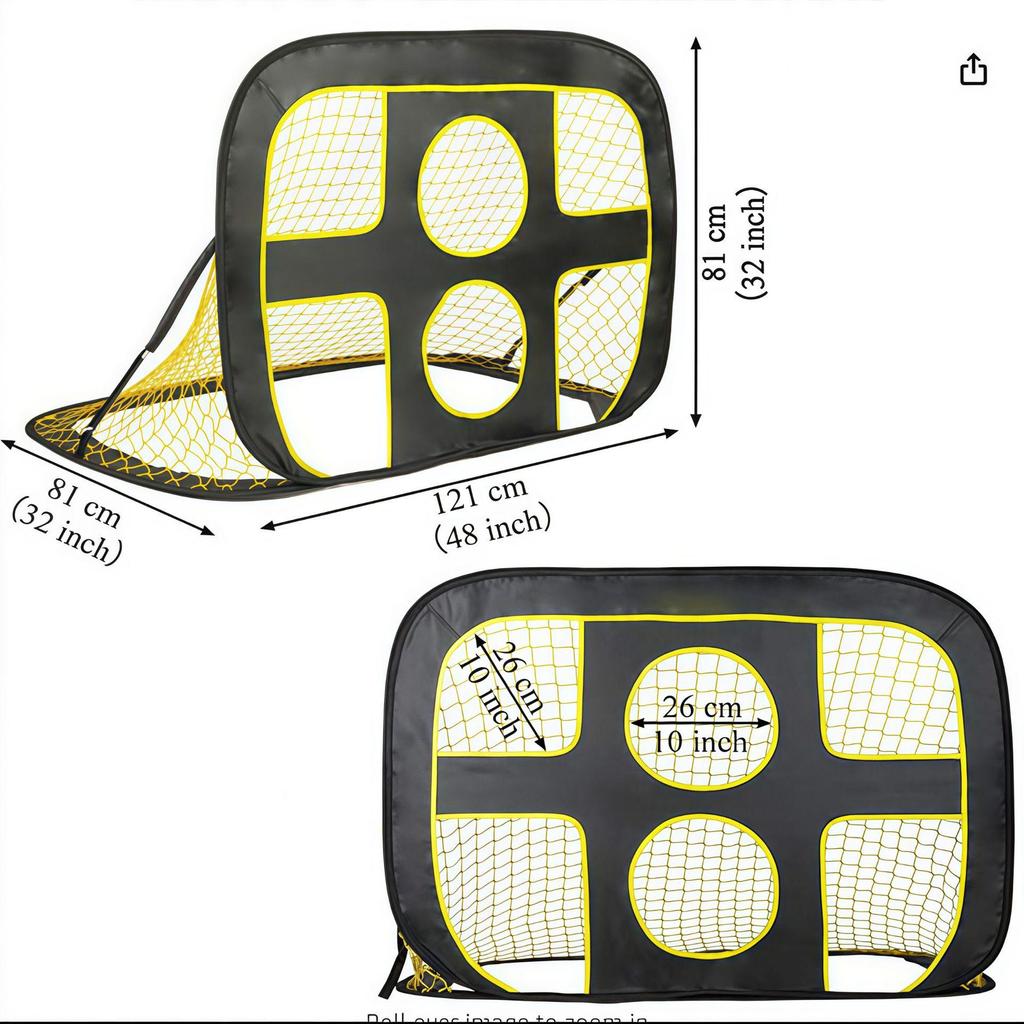 Kids' Portable Multi-Purpose Folding Soccer Goal for Indoor/Outdoor Use