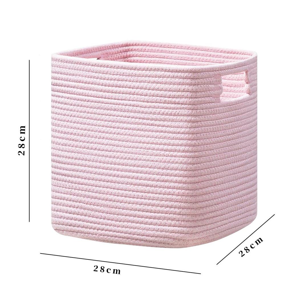 Large Capacity Woven Cotton Laundry Hamper and Storage Basket