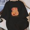 Capybara With Drink Graphic Print T-Shirt,Lightweight T-Shirt Breathable Cool, Comfortable Wear