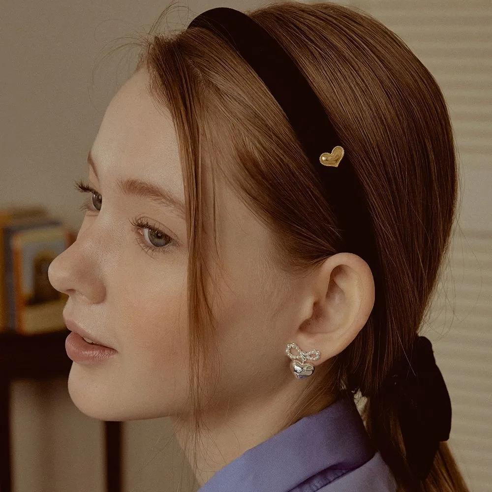 Eileen Velvet Heart Hairband HB2221 VIOLET