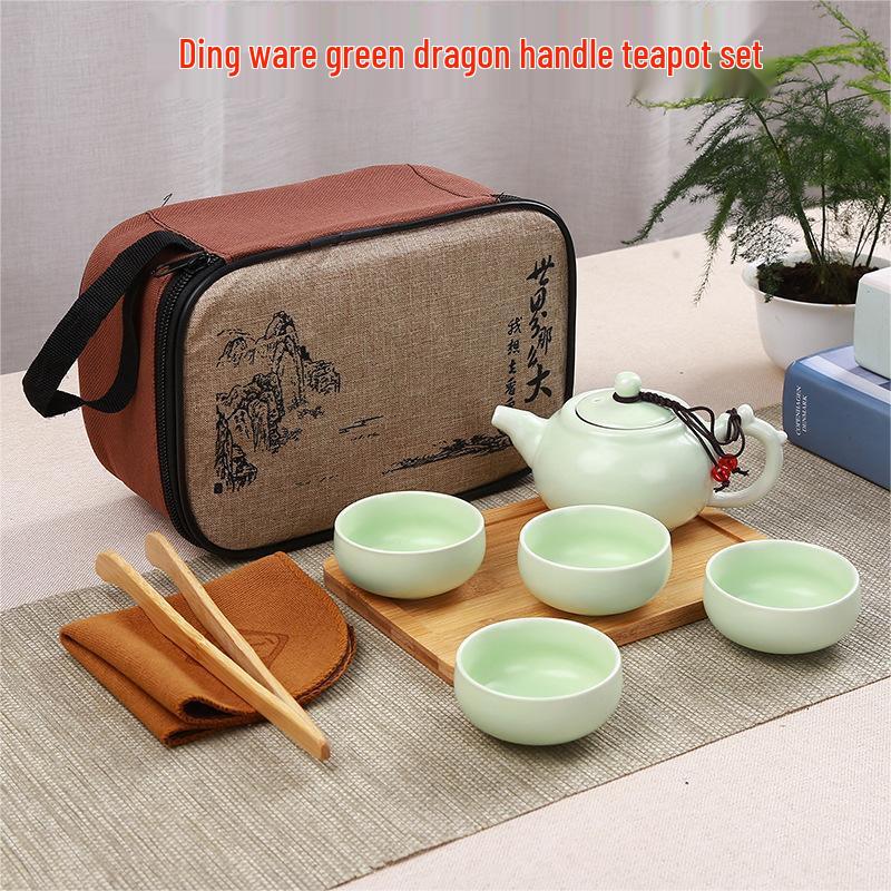 Qianxing Ceramic Tea Set (1 Pot, 4 Cups)