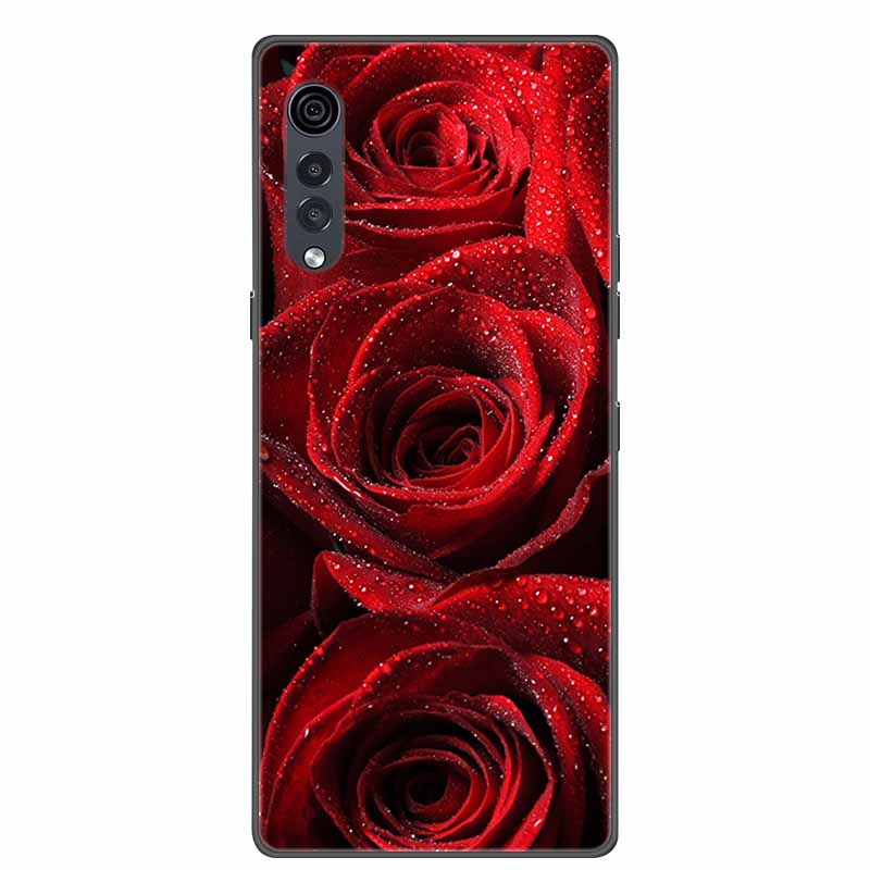 For LG Velvet Luxury Phone Case Black Soft Silicone TPU Back Cover for LGVelvet 5G Funda LMG910EMW Protector Capa Cartoon Coque