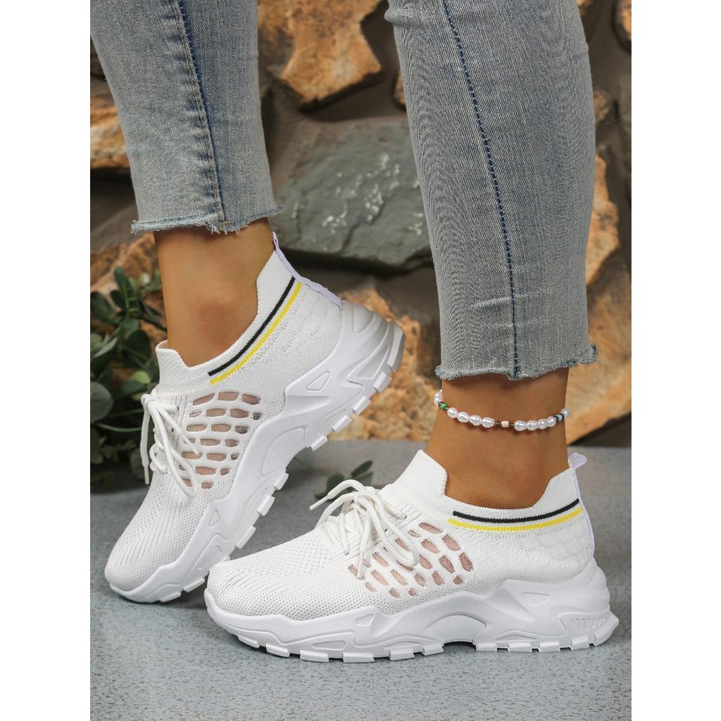 Shoe Mesh Breathable Sports Shoes Retro White Shoes Korean Version Casual Women's Shoes