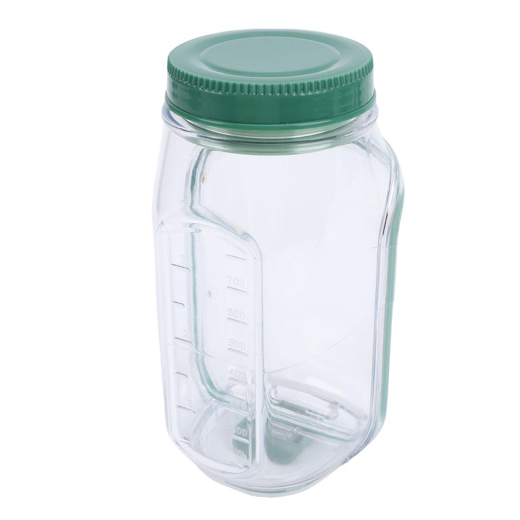 Portable Salad Jar with Leakproof Dressing Compartment Vertical Layering Side Open Reusable Salad Container for School