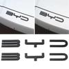For BYD SEAl HAN SONG YUAN DOLPHIN ATTO 3 Accessories Car Front Bumper Emblem Badge Decal Black Carbon Logo Refit Sticker