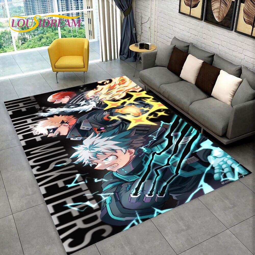 My Hero Academia, Japan Anime Area Rug,Carpets Rug for Living Room Bedroom Sofa Doormat Decoration,Kids Play Non-slip Floor Mat