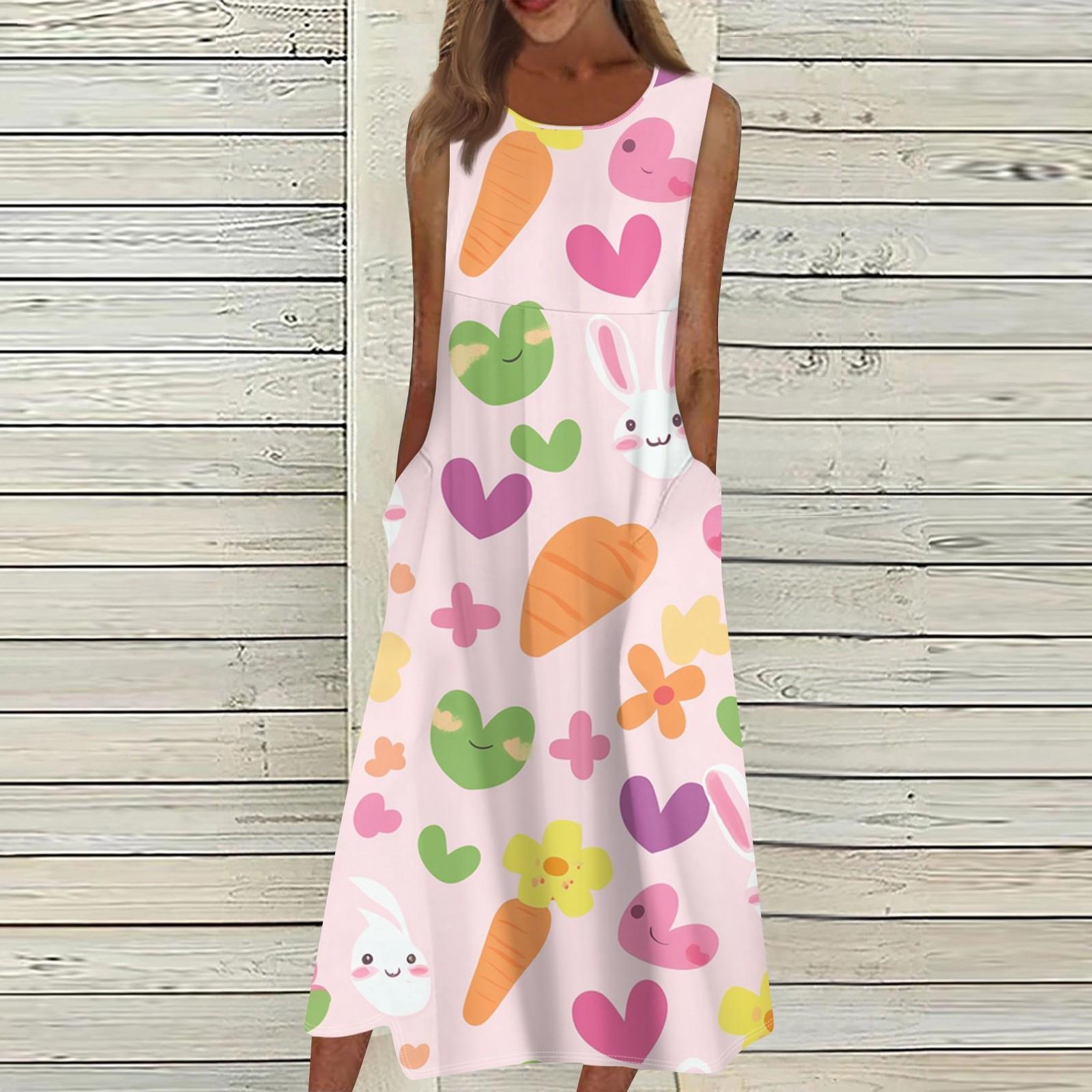 

Жен. Повседневные платья с принтом Круглый вырез Классический Классический На открытом воздухе Повседневные Без рукавов Свободные платья XL