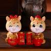 Animal Horse Nodding Resin Statue For Desktop Shelf Or Vehicle Interior Decoration Chinese New Year Gift