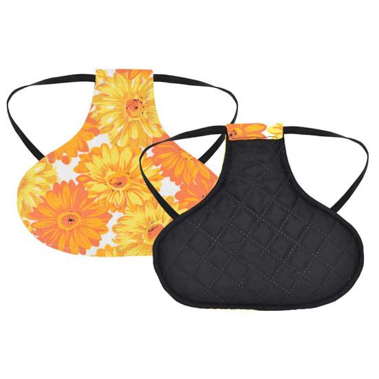 Hühnersattel, süßes bedrucktes Muster, doppellagige Leinwand, Henne-Jacke, Federschutz mit Gummizug