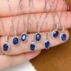 Huitan High Quality Blue CZ Sunflower Shaped Necklace for Women  Color Fashion Versatile Neck Jewelry Nice Gift for Friend