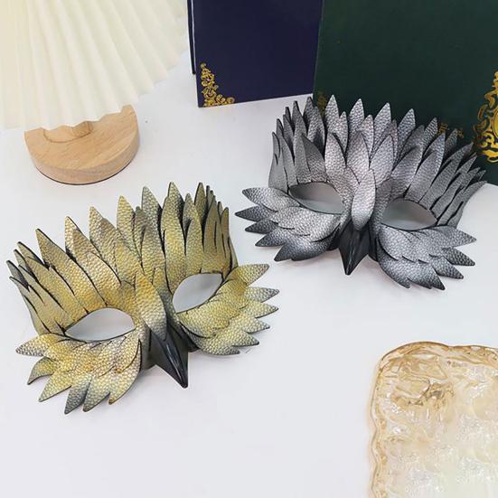 Halloweenský chránič obličeje Nastavitelný design Vícevrstvá pokrývka hlavy pro hraní rolí Chránič poloviny obličeje Cosplay Maškarní rekvizita