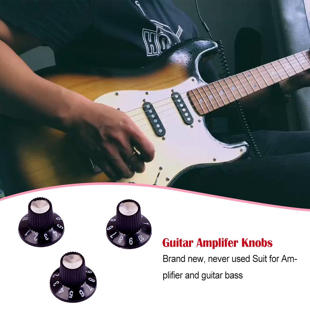 Practical Guitar Amp Knobs Plastic Skirted Knobs Speaker Audio Hat Anti-skidding Volume Potentiometer Caps Guitar Accessories