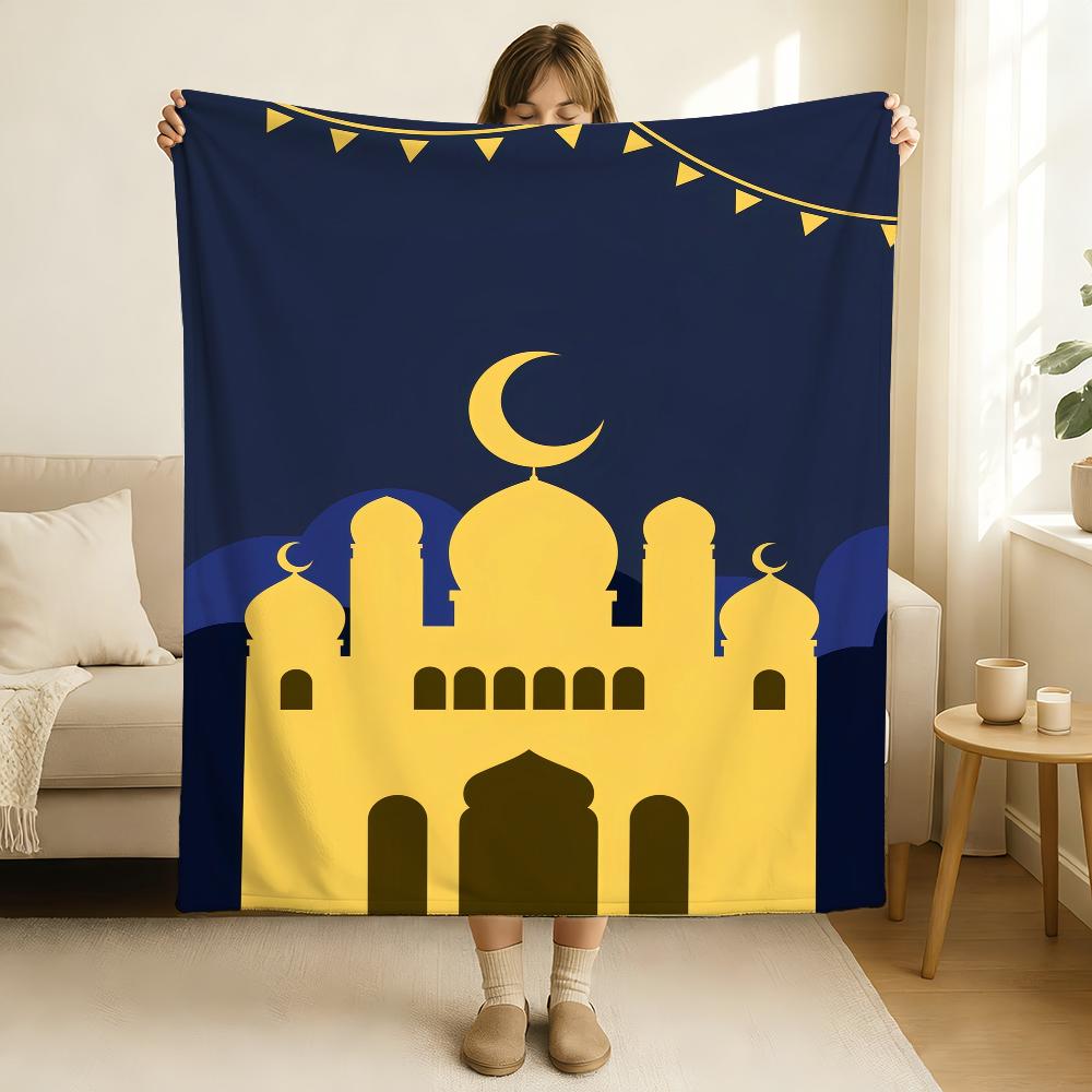 Islam Muslim R-Ramadan Kareen Blanket Soft and Skin Friendly For Couch Bed Napping Bedspread All Seasons Comforter