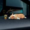 Cute Car Accessory With Mini Resin Corgi And Drink Sleeping Corgi Car Dashboard Decoration Funny Dog Rearview Mirror Decor