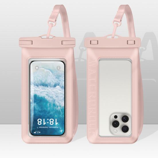 Waterproof Phone Pouch with Lanyard Touchscreen Clear Floating Cell Phone Dry Bag Case Protector Beach Kayak Cruise Travel Essentials
