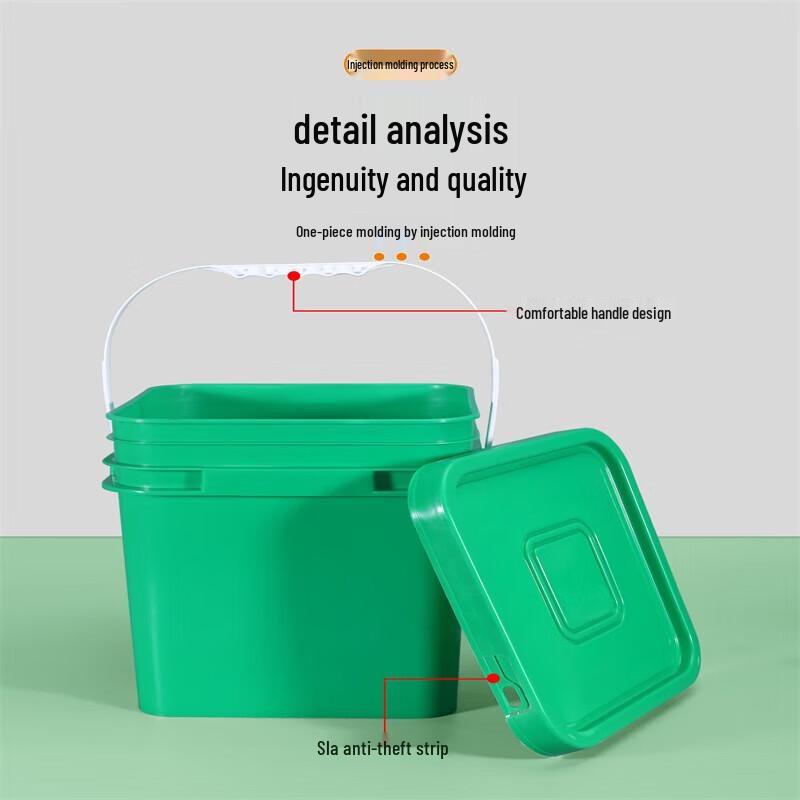 Debo Square Plastic Cleaning Bucket with Lid