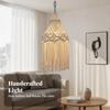 Macrame Lamp Shade Handwoven Boho Light Openwork for Bedroom, Reading Nook