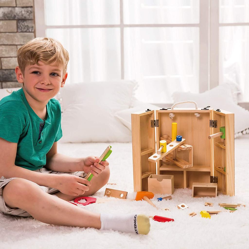 TG55451 Wooden Tools + Box Workshop for Kids Set