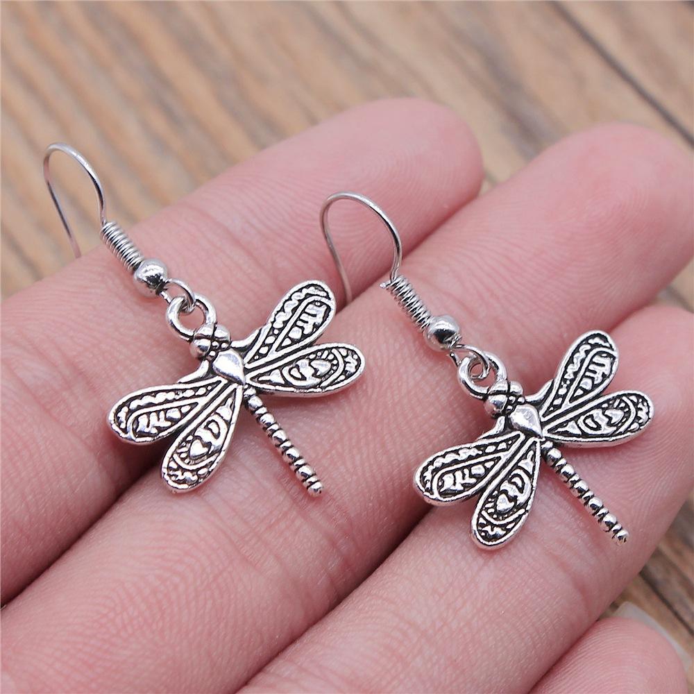 29 Styles New Design Vintage Butterfly & Dragonfly Insect Pendant Drop Earrings For Women Fashion Jewelry Wholesale Factory