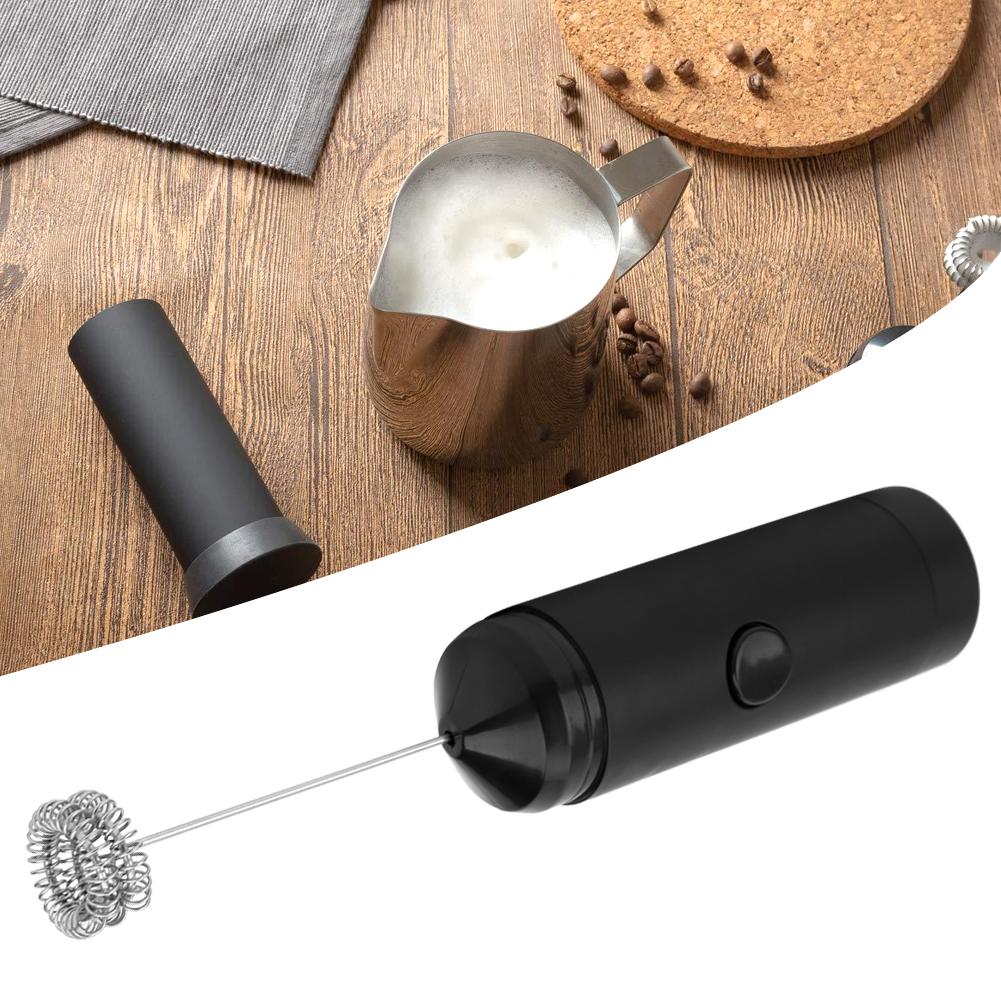 Electric Milk Frother Handheld Stainless Steel Egg Beater Coffee Drink Mixer for Home Use