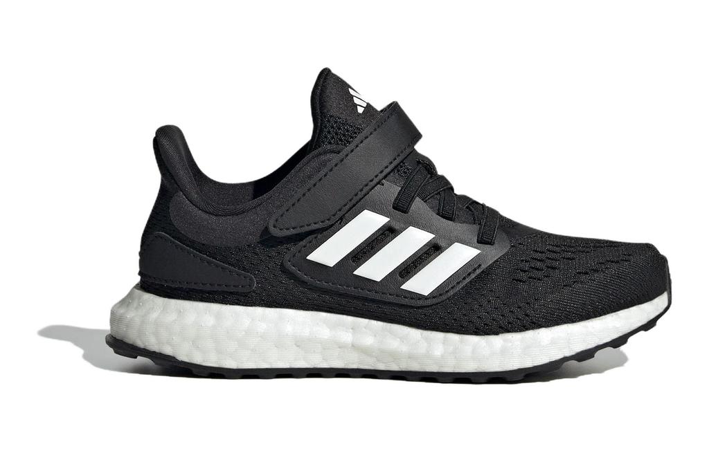 Adidas Pureboost Running Mesh Abrasion Resistant Breathable Low top Kids' Running Shoes Black White Kids' ID8494