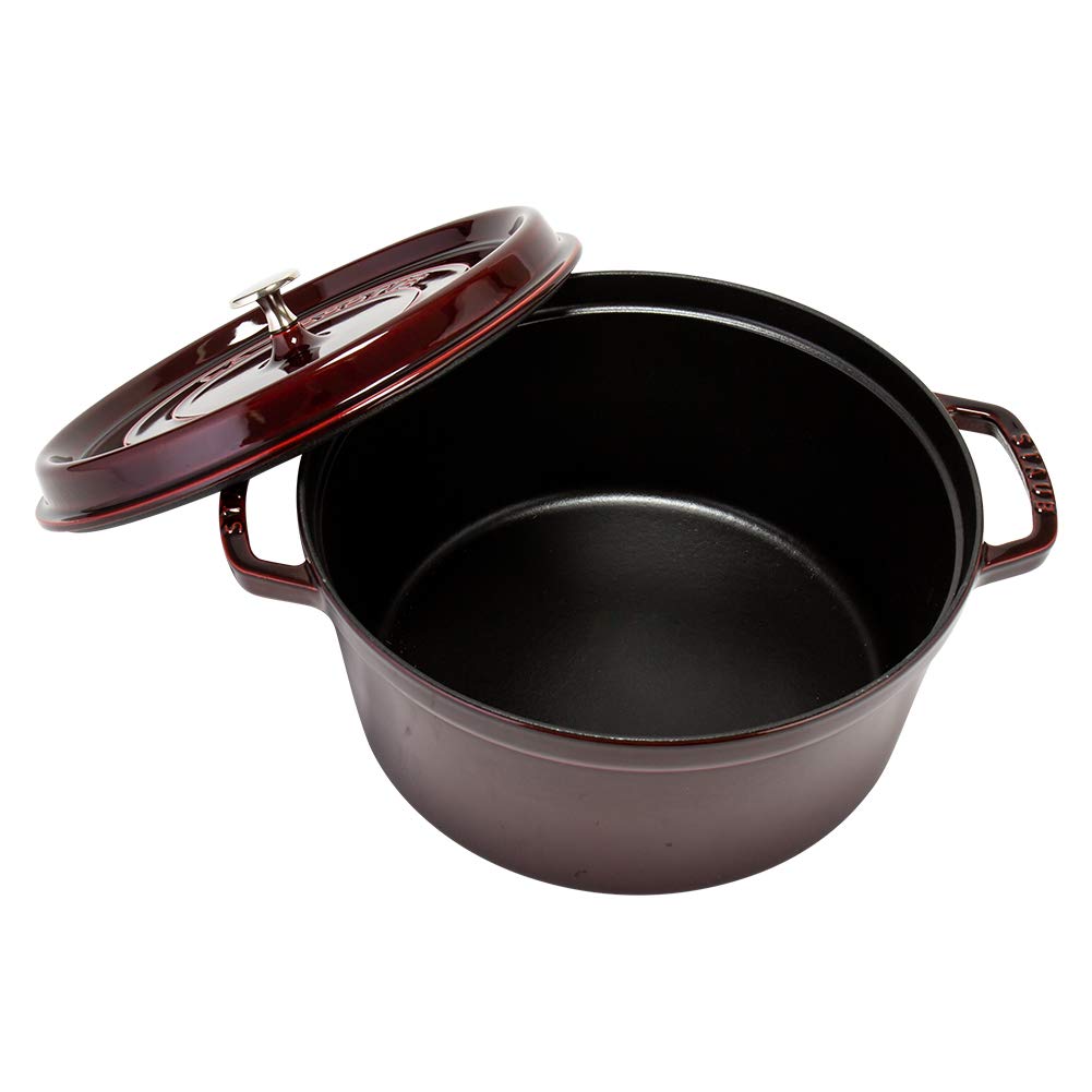 Staub Pico Cocotte Round 28cm Grenadine Red 1102887 Enameled Pot Rund Brater Grenadine Red Pico Cocotte Stylish Pot Pan Cookware Kitchen Supplies