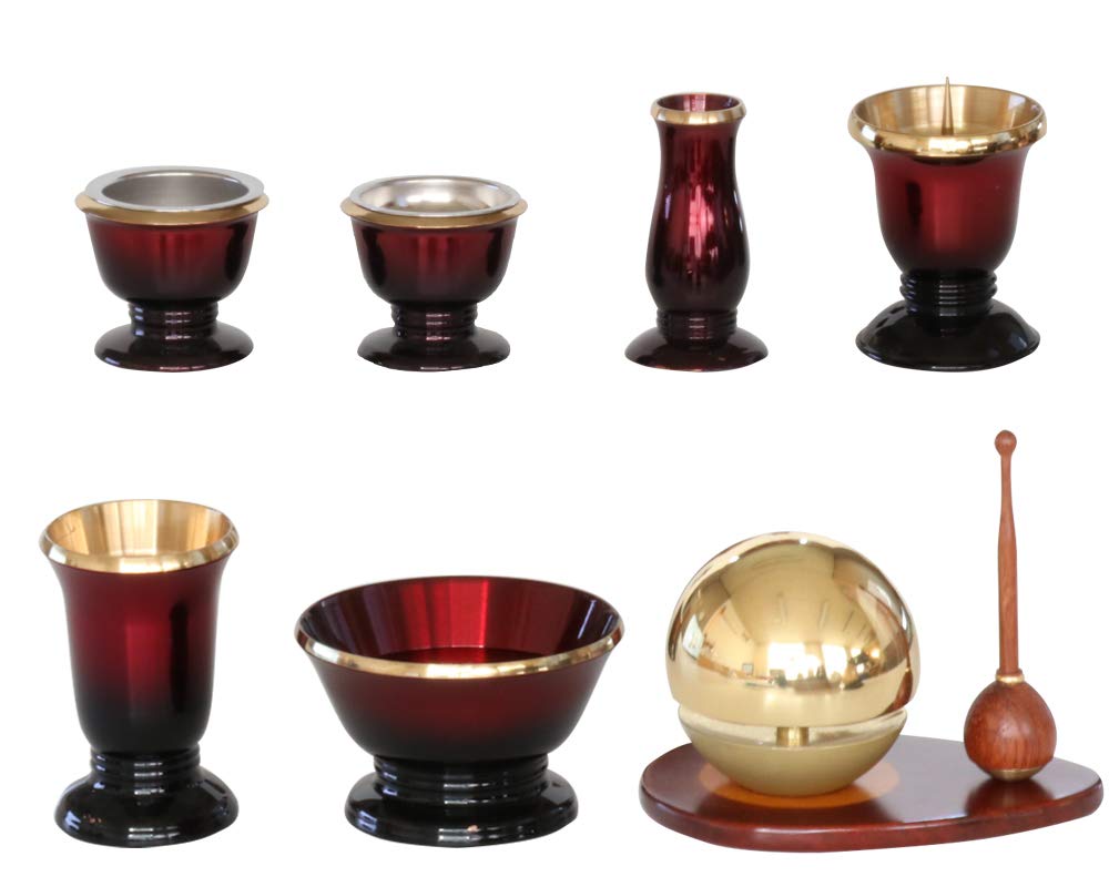 

6 pieces of Buddhist utensils Orin set Wine Red cm Tamayurarin cm Gold rosewood x Ring + [Galaxy 2.5 + 1.8 (Rin stand stick Quince)] GW2-T18G