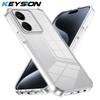 KEYSION Transparent Case for Xiaomi POCO C65 Soft TPU+PC Anti-slip HD Clear Shockproof Phone Back Cover for Redmi 13C 4G 5G