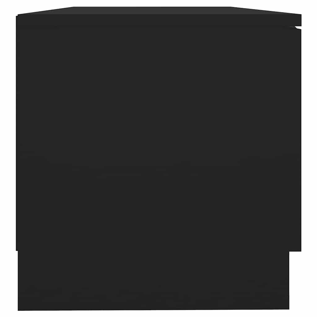 Vidaxl Szafka Pod Tv, Czarna, 80X35X36,5 Cm, Materiał Drewnopochodny