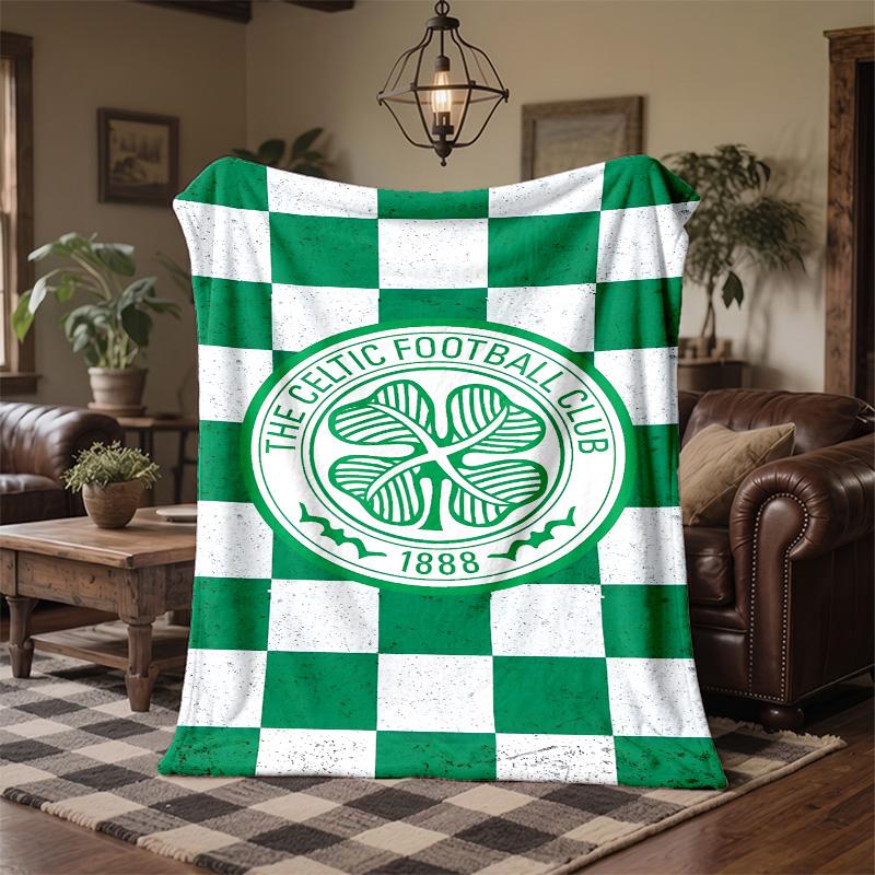 Celtic FC Print Flannel Blanket Soft Warm Sofa Bed Throw Blanket For Home Office Bedroom