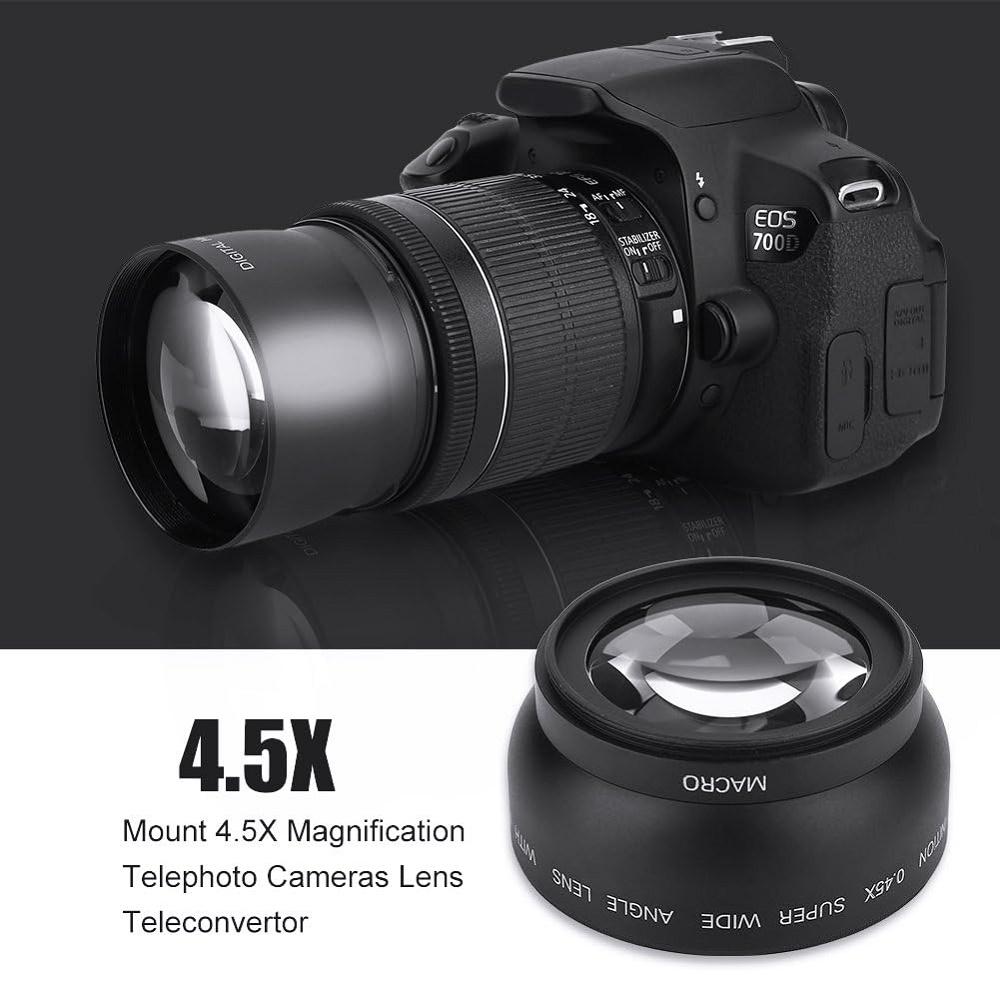 Mcoplus Wide Angle Macro Lens 49mm 52mm 55mm 58mm 0.45X Magnification for Canon Nikon Sony Fuji Panasonic Olympus Pentax Camera
