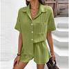 2 Piece Sets For Women T-shirt Shorts Outfits Fashion Sexy Summer Short Sleeve Pleated Midriff Suit
