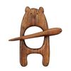 Niche Design Cute Trendy Bird Bear Rabbit Animal Flower Wooden Brooch Clothing Accessory Fashion Jewelry Women Brooch