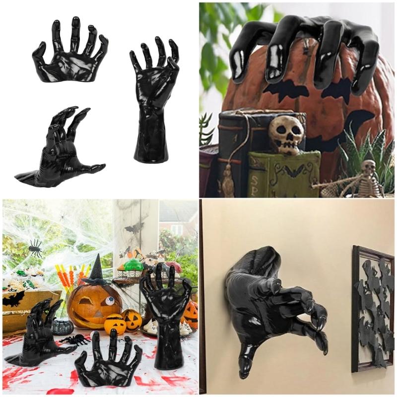 Greifende Hände Wandbehang Halloween Dekorationen für Innen Außen Partyzubehör PVC Feiertags-Display-Ornament