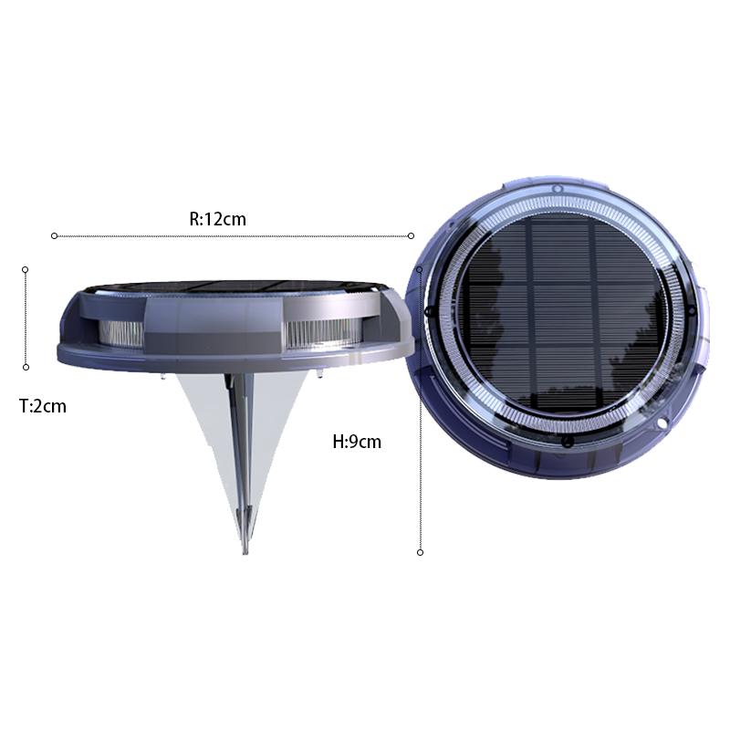 Outdoor IP67 Waterproof High Efficiency Solar LED Deck Light Motion Sensor 8PCS LEDs 2-3 Nights Lighting Road Steps Ni-MH