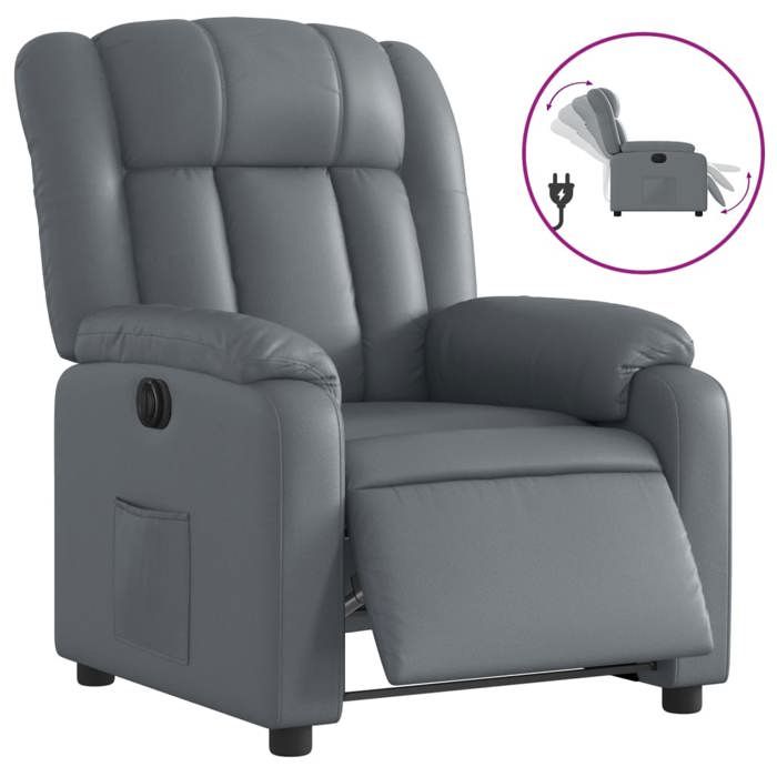 VidaXL Fauteuil Inclinable Électrique, Chaise de Relaxation avec Dossier, Siège avec Accoudoirs, Fauteuil TV de Salon, 3205253
