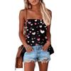 Tube Tops For Women,Cute Sexy Off Shoulder  Print Sleeveless T-Shirt