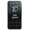 Green Led Light Bar Rocker Switch SPST 5Pins/DPDT 7Pins For Car Marine Boat IP68 NARVA Carling ARB Auto Parts Camper Replacement Switches4