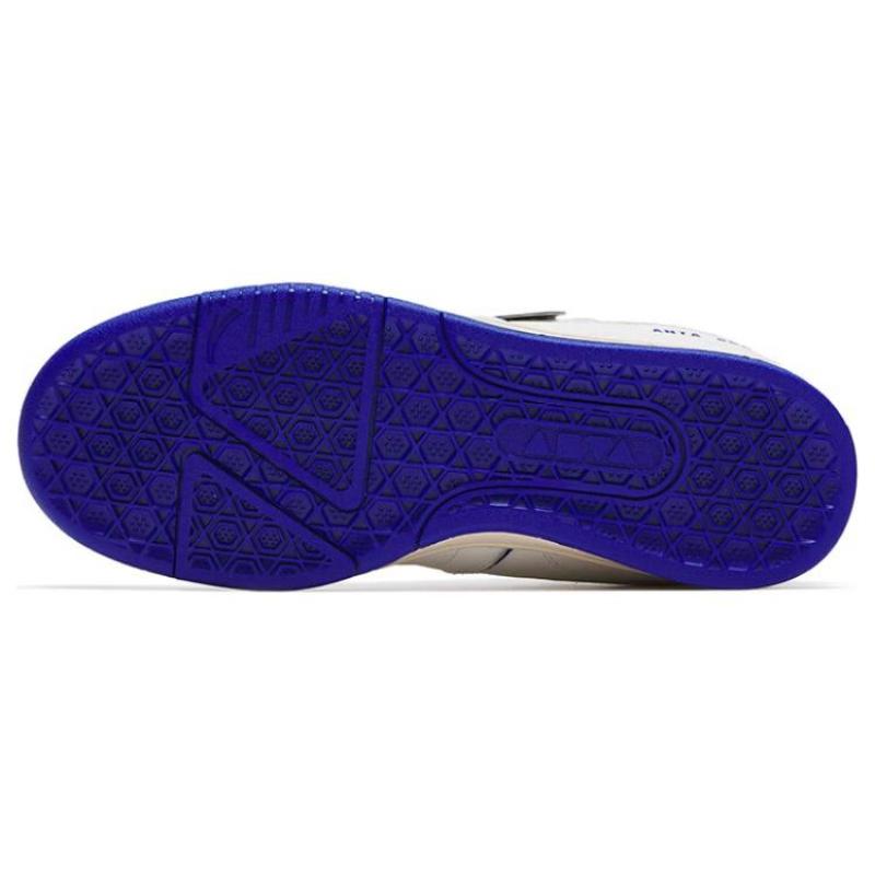 Anta AOYU Slip Resistant Shock Absorbers With Abrasion Resistant Properties Low Top Skateboard Shoes Men's White Blue Sneakers 112248026-3