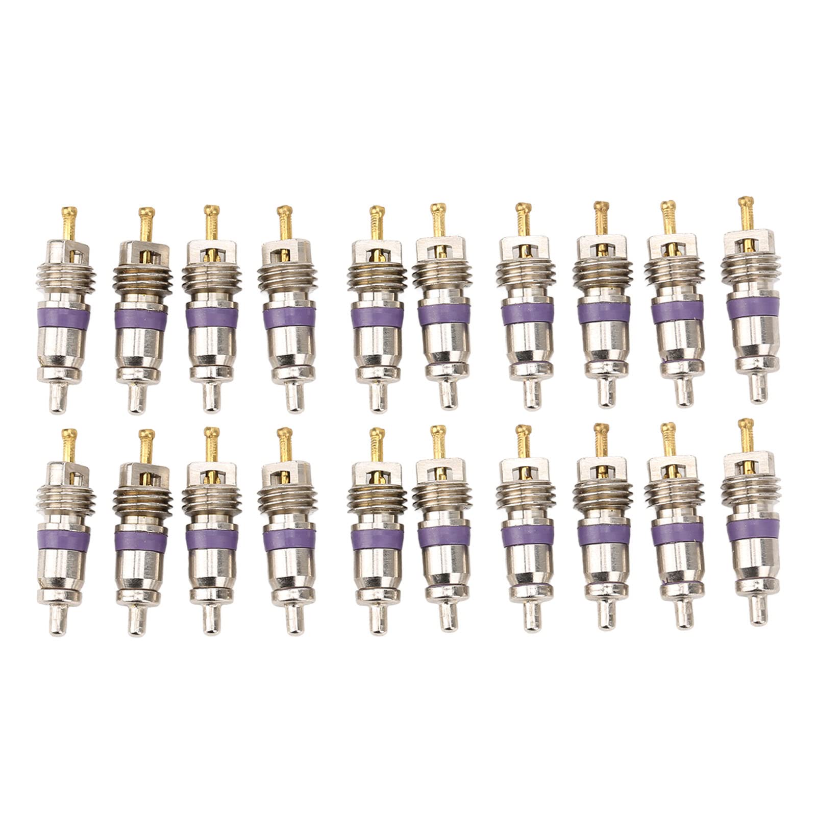 

Air Conditioner Valve Stem Core Easy Installation Shockproof 26.8mm Length 20pcs Aluminum Alloy and normal