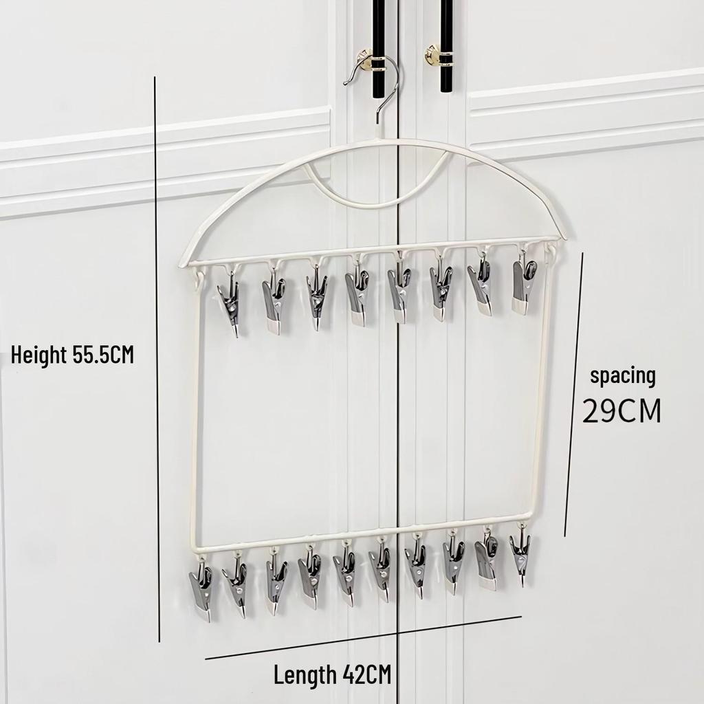 Adjustable Baby & Kids Clothes Rack with Trouser Clips and Small Hangers