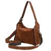 High Silk Shiny Cowhide Suede Women's Shoulder Crossbody Bag Large Capacity Trendy Leather Handbag