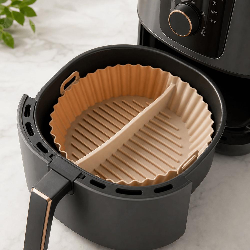 Food Grade Silicone Air Fryer Liner Creative Non-Stick Basket Mat Silicone Baking Tray Kitchen Use