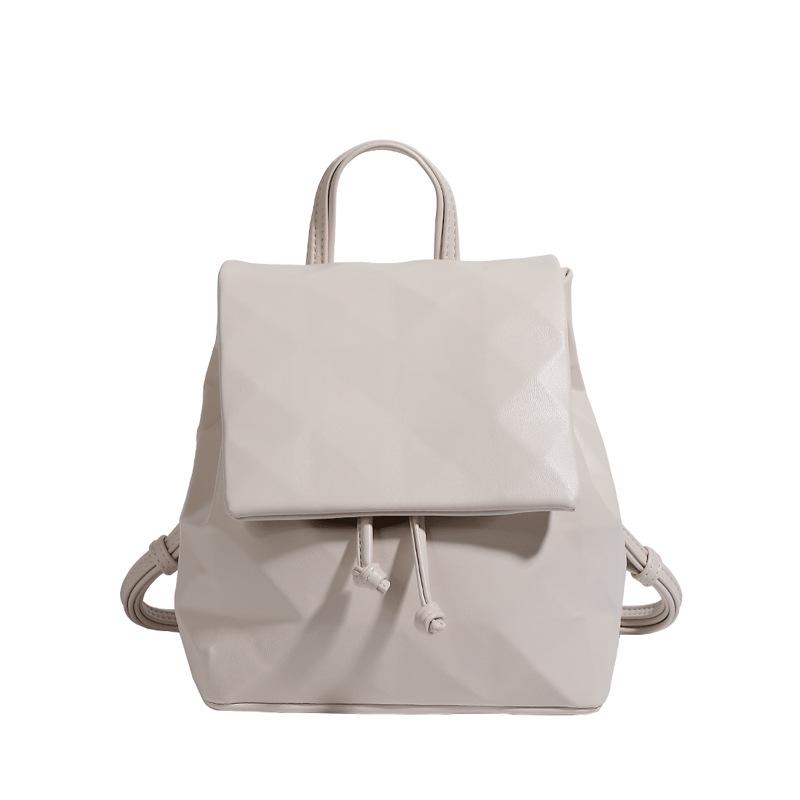 Geometric Diamond Pattern Double Shoulder Backpack - Versatile for Work, Commute, Travel & Outings