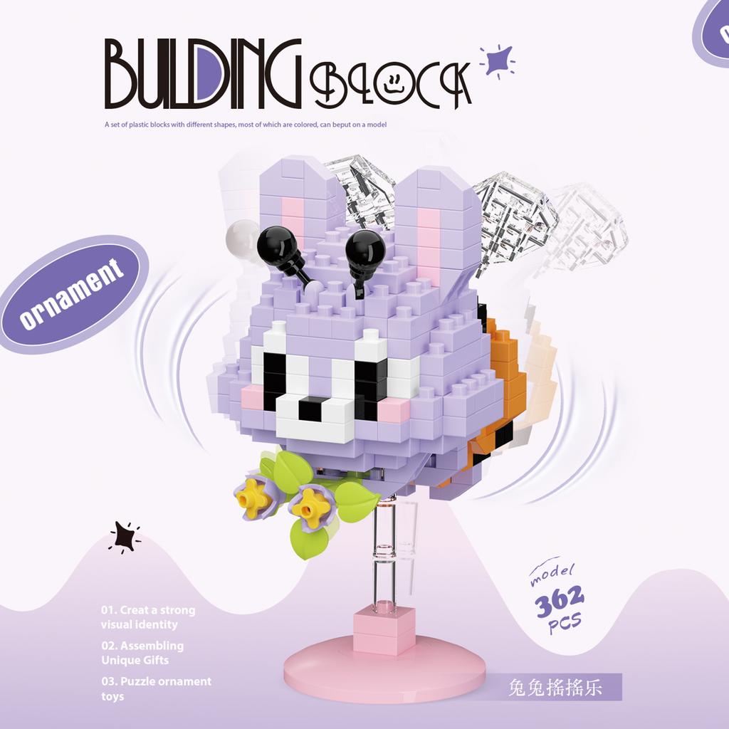 Cute Ornaments Mini Bee Series Pet Models Micro Blocks Educational Toys for Kids Building Blocks Plastic Toys Gift Sets