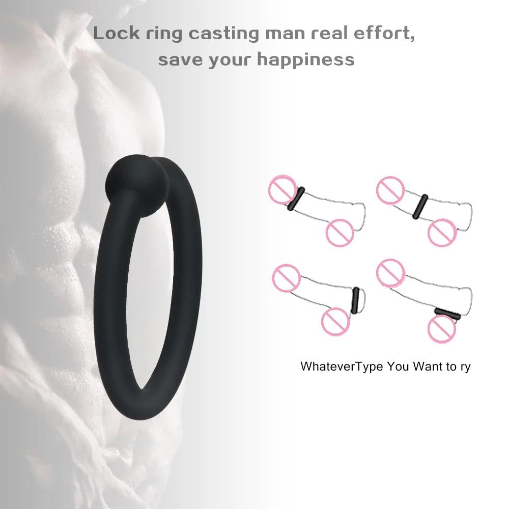 4PCS Silicone Cock Ring Erection Ring Male Delay Ejaculation Penis Ring High Elasticity Penisring Sex Toys for Men Adults 18