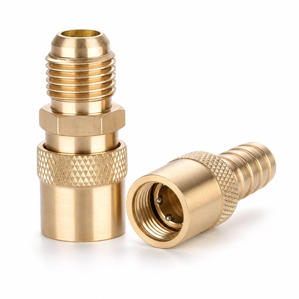 Brass Female Quick Coupling Heat Resistant Hose Barb Coupler  Mold Cooling Systems