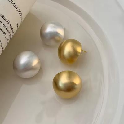 Fashionable and Minimalist Design with Semi-circular Earrings, Women's Retro Gold Color Earrings, Daily Accessories, Jewelry