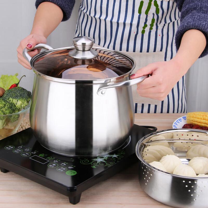 AnYI 20cm 304 Stainless Steel Soup Pot