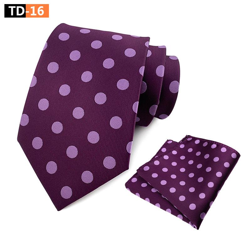Suit Polka Dot Polka Dot Elegant Atmospheric Suit Tie Pocket Towel Suit